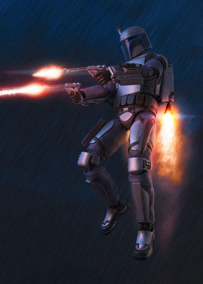 S.H. Figuarts Star Wars Jango Fett, Approx. 5.9 in. (150mm) ABS and PVC Painted Action Figure
