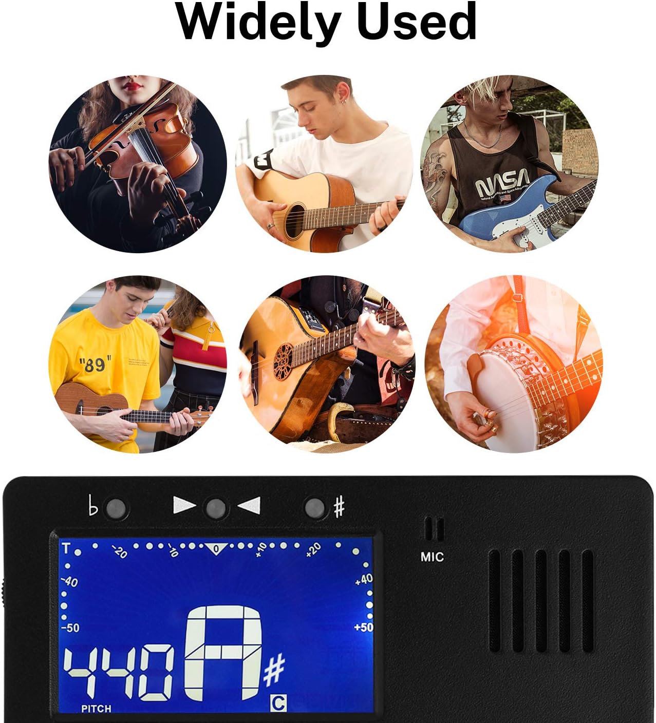 Donner Metronome Tuner for All Instruments - Guitar, Bass, Violin, Ukulele, Trumpet, Chromatic, Clarinet, Flute, 3 in 1 Digital Metronome with Tuner/Metronome/Tone Generator, DMT-01