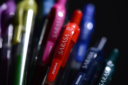 ZEBRA Sarasa Retractable Gel Ink Pens, Medium Point 0.7mm, Navy Rapid Dry Ink, 12-Count