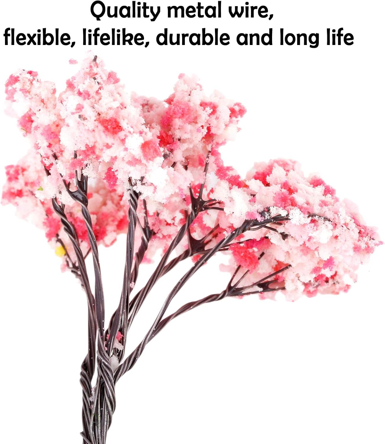 20pcs 6.5cm Blossom Cherry HO OO Scale Model Trees Scenery Railroad Layout Scene