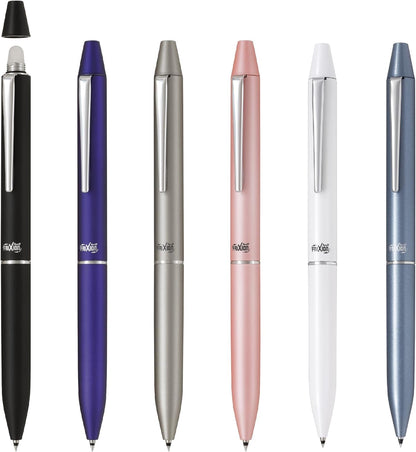 PILOT Frixion Ballpoint Pen, Firxion Biz 2, Black & Red Ink, Gray (LFBT-3SUF-GY)