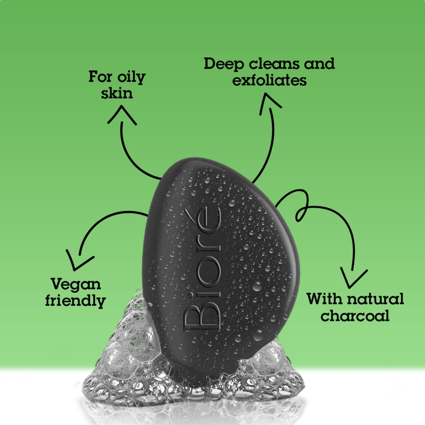 Bioré Pore Penetrating Charcoal Bar Deep Cleansing Soap