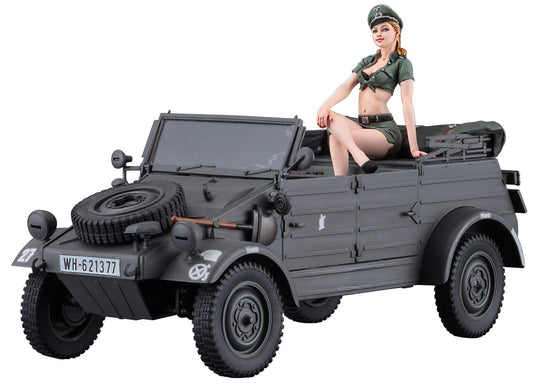 Hasegawa 52253 Pkw.K1 KÌ?belwagen Type 82 w/Blond Girl's Figure 1/24 Scale Plastic Model Kit