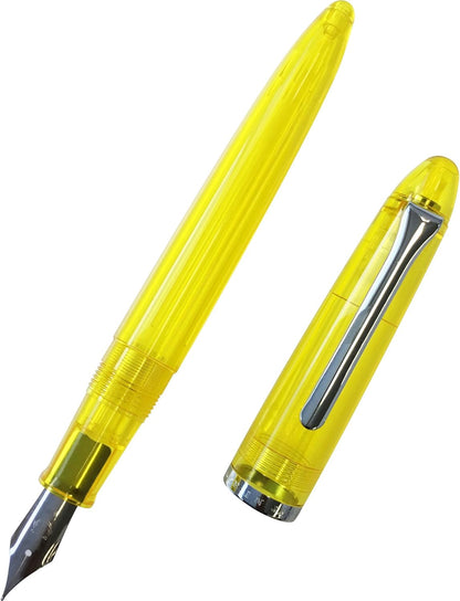 Sailor fountain pen profit junior s limited edition color transparent yellow in fine print (MF)., detail image