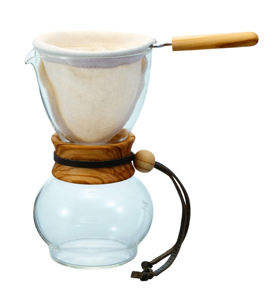 Hario Woodneck Drip Pot, 240 ml, Olive Wood