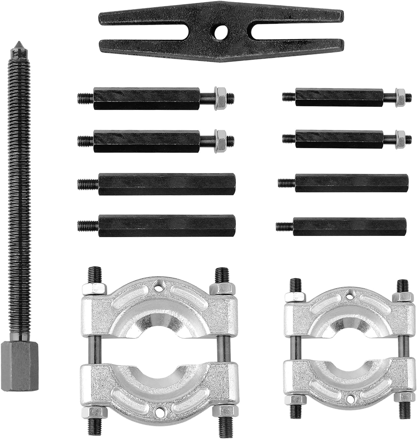 DAYUAN 12pcs Bearing Separator Puller Set, Heavy Duty 5 Ton Capacity 2" and 3" Bearings Splitters Puller Kit