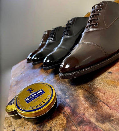 SAPHIR Amiral Gloss - Leather Shoe Care Polish Wax for High Gloss Mirror Shine for Dress Shoes - Made in France - 50 mL - Neutral