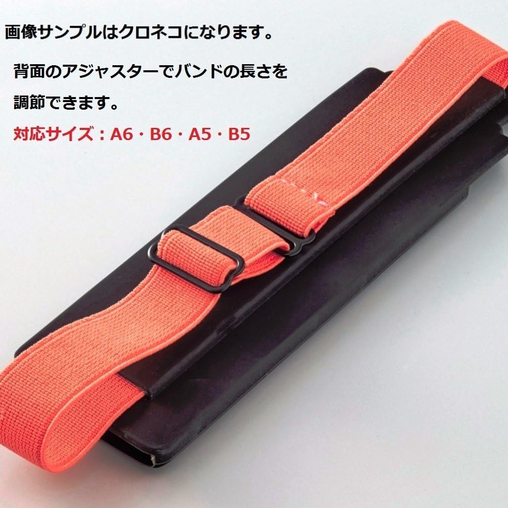 LIHITLAB PuniLabo Book Band with Pen Case Holder, 2.1" 0.8", Black Cat (A7720-3)