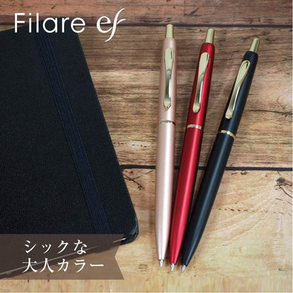 ZEBRA P-BAS86-WR Filare ef Oil-Based Ballpoint Pen, 0.5, Wine