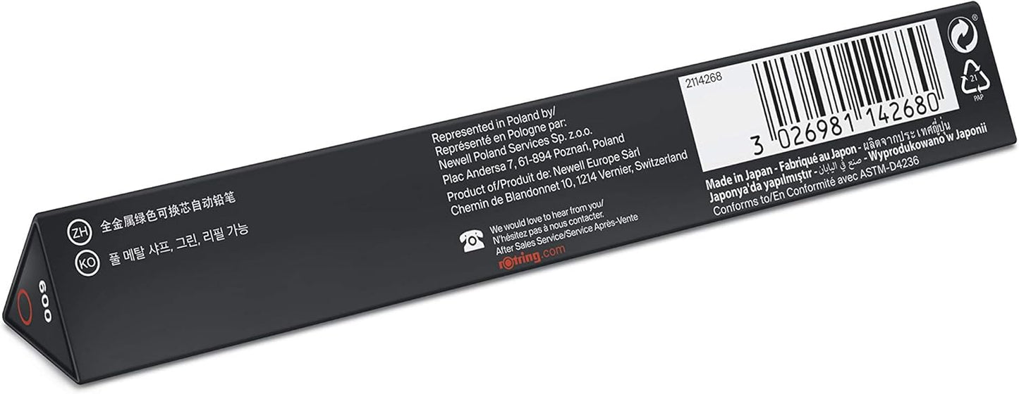 rOtring 1904444 600 Mechanical Pencil, 0.7 mm, Silver Barrel