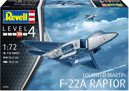 Revell 03858 Lockheed Martin F-22A Raptor Model Kit 1:72 Scale