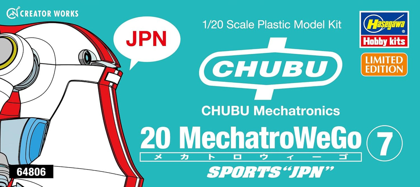 Hasegawa 1/20 Creator Works Series Mechatro Wego No. 07 Supporter Scale Plastic Model