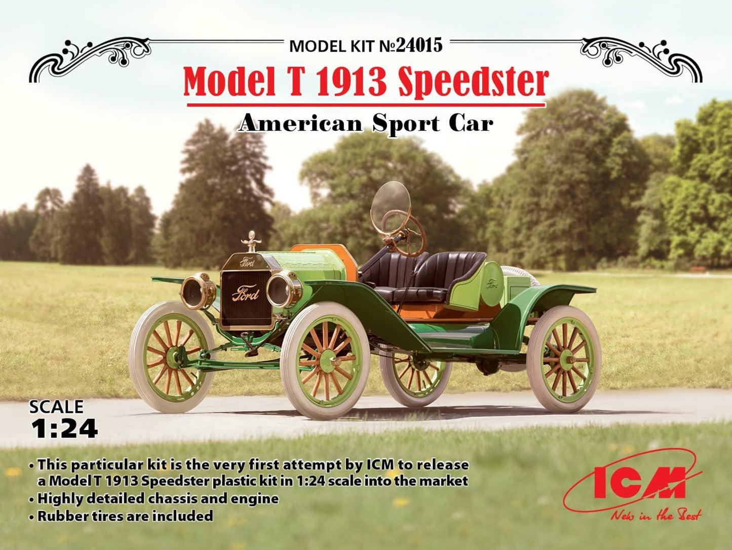 ICM ICM24015 1:24-Model T 1913 Speedster, US Sports Car