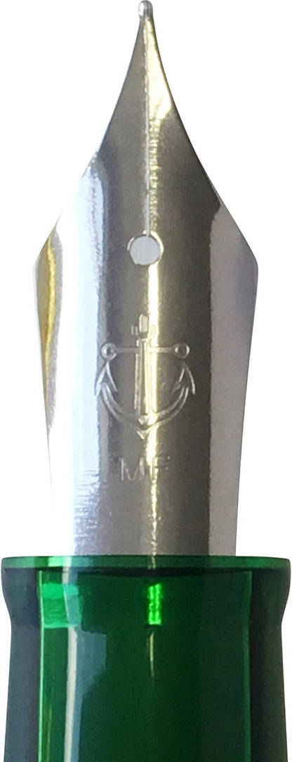 Sailor fountain pen profit junior s limited edition color transparent yellow in fine print (MF). front view