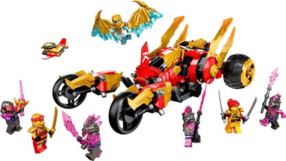 LEGO 71773 Ninjago The All-Terrain Golden Dragon of Kai, Car Toy and Zane Minifigure, for Ages 8 and Up