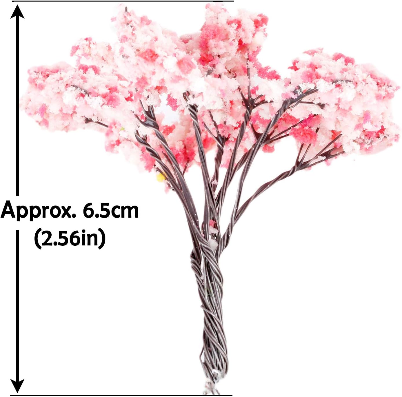 20pcs 6.5cm Blossom Cherry HO OO Scale Model Trees Scenery Railroad Layout Scene