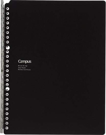 KOKUYO Campus Smart Ring Binder Notebooks, B5, 25 Capacity, 26 Rings, Black, Japan Import (RU-SP701D)
