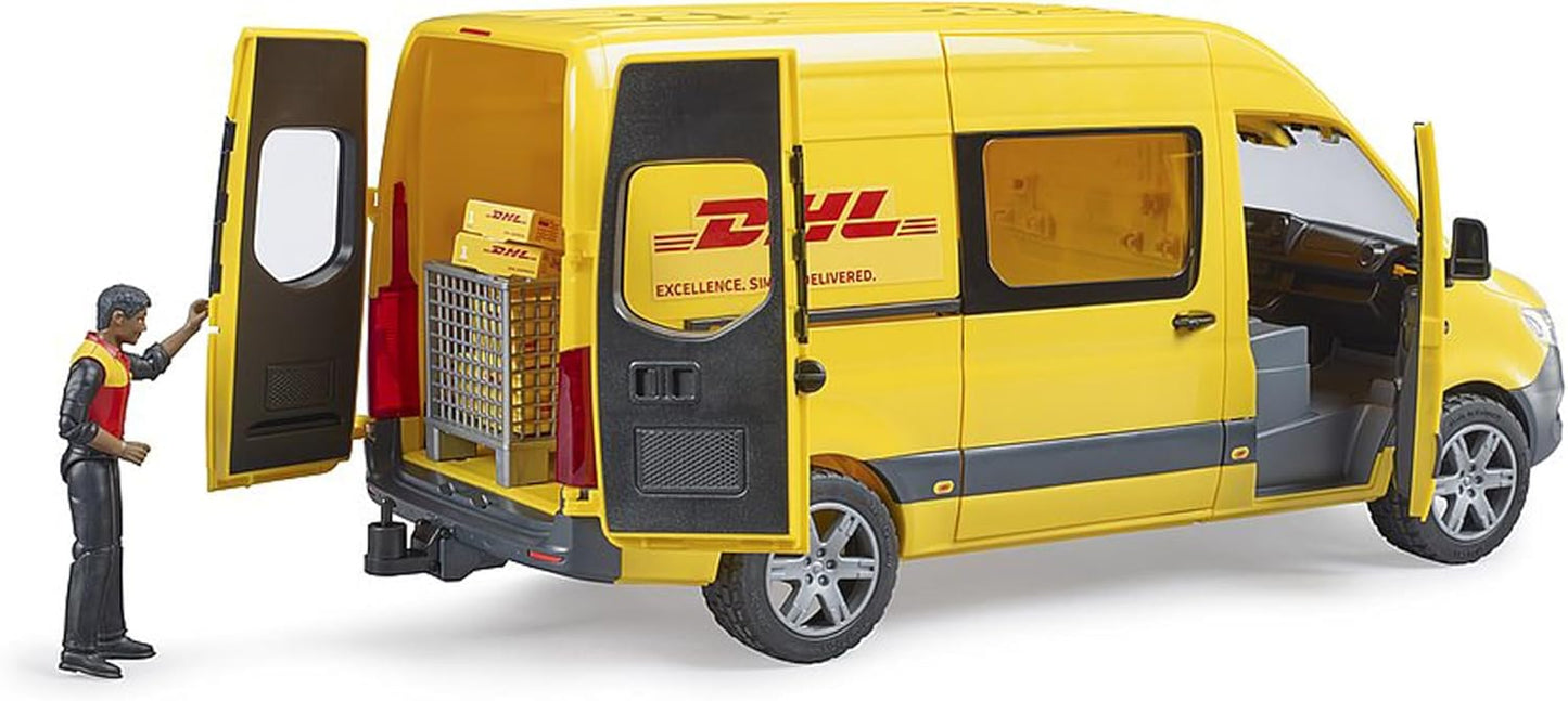 Bruder 02671 MB Sprinter Delivery Van with Driver Figure, Pallet Cage and Packages