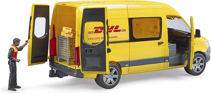 Bruder 02671 MB Sprinter Delivery Van with Driver Figure, Pallet Cage and Packages