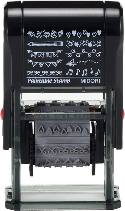 Midori 35382006 Stamp, Rotating Stamp, Motif Pattern