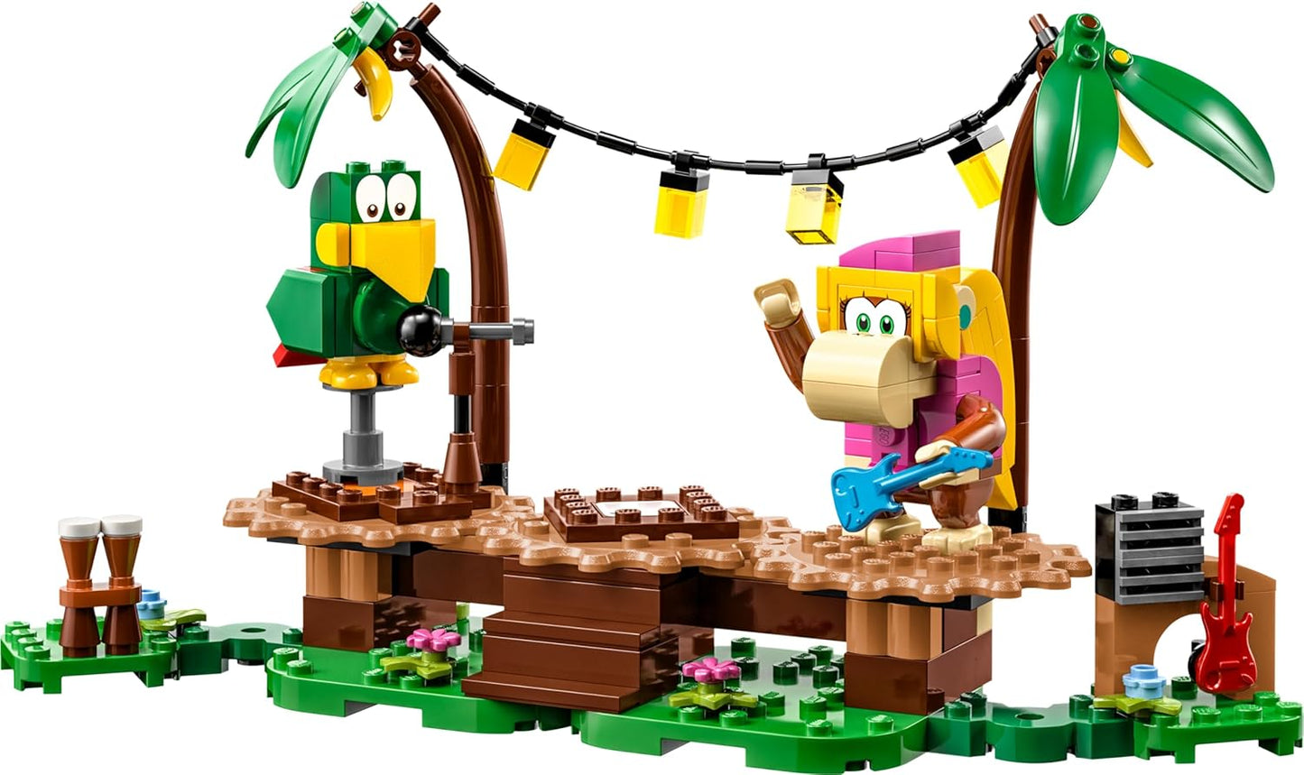 LEGO 71421 Super Mario Expansion Set: Jalleo in the Jungle with Dixie Kong with Dixie Kong Figures and Squawks the Parrot, Construction Toy to Combine with Starter Pack