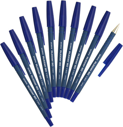 ZEBRA Ballpoint Pen Rubber 80 [Blue] x 10 pieces (Japan Import)