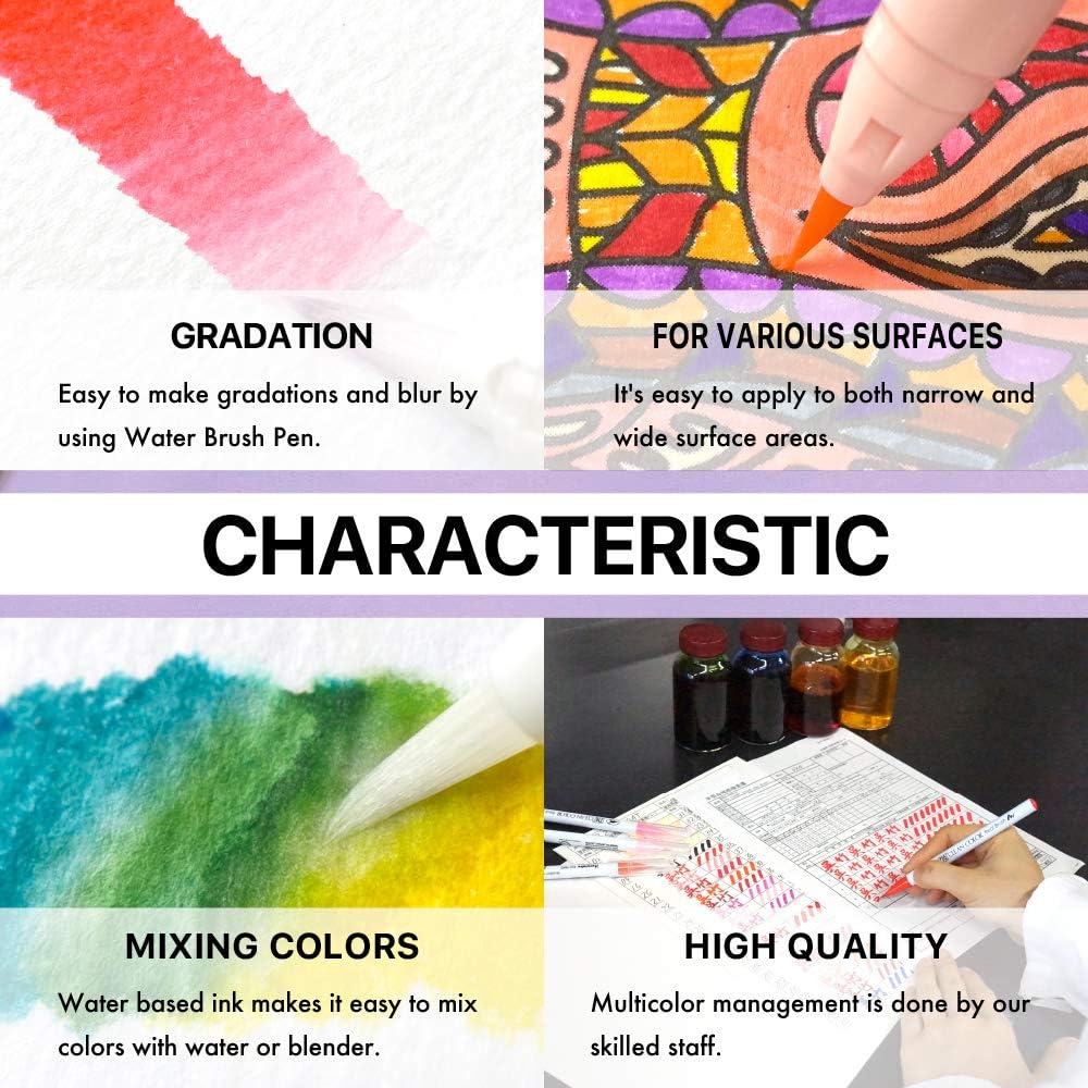 Kuretake Zig Clean Color Real Brush 6 Colors Set Portrait Colors ?�?