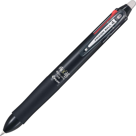 PILOT Frixion Ball Knock 4-Color Gel Ink Multi-Pen, Brown Body (LKFB-80EF-BN)
