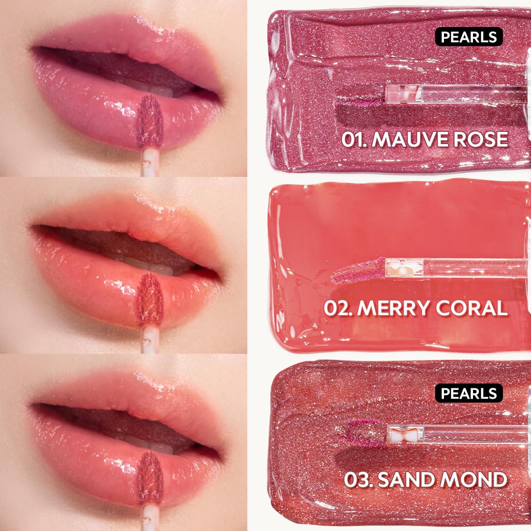 TIRTIR Waterism Tinted Lip Gloss #02 Merry Coral, 0.14 Fl Oz ??? Kiss Ready Lipgloss, 12H Long Lasting Non Sticky Natural Tinted Glow Korean Multiuse Cheek and Lip Tint for Women gift