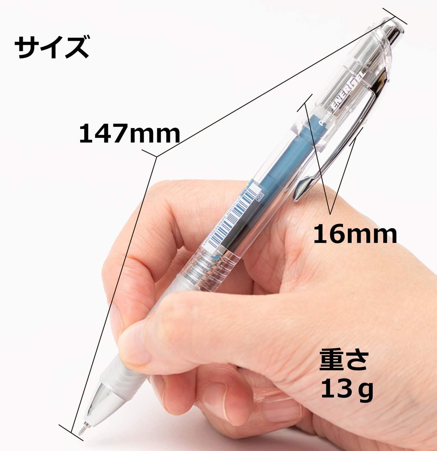 Pentel XBLN75TL-CA 0.5mm EnerGel Ballpoint Pen - Blue Black
