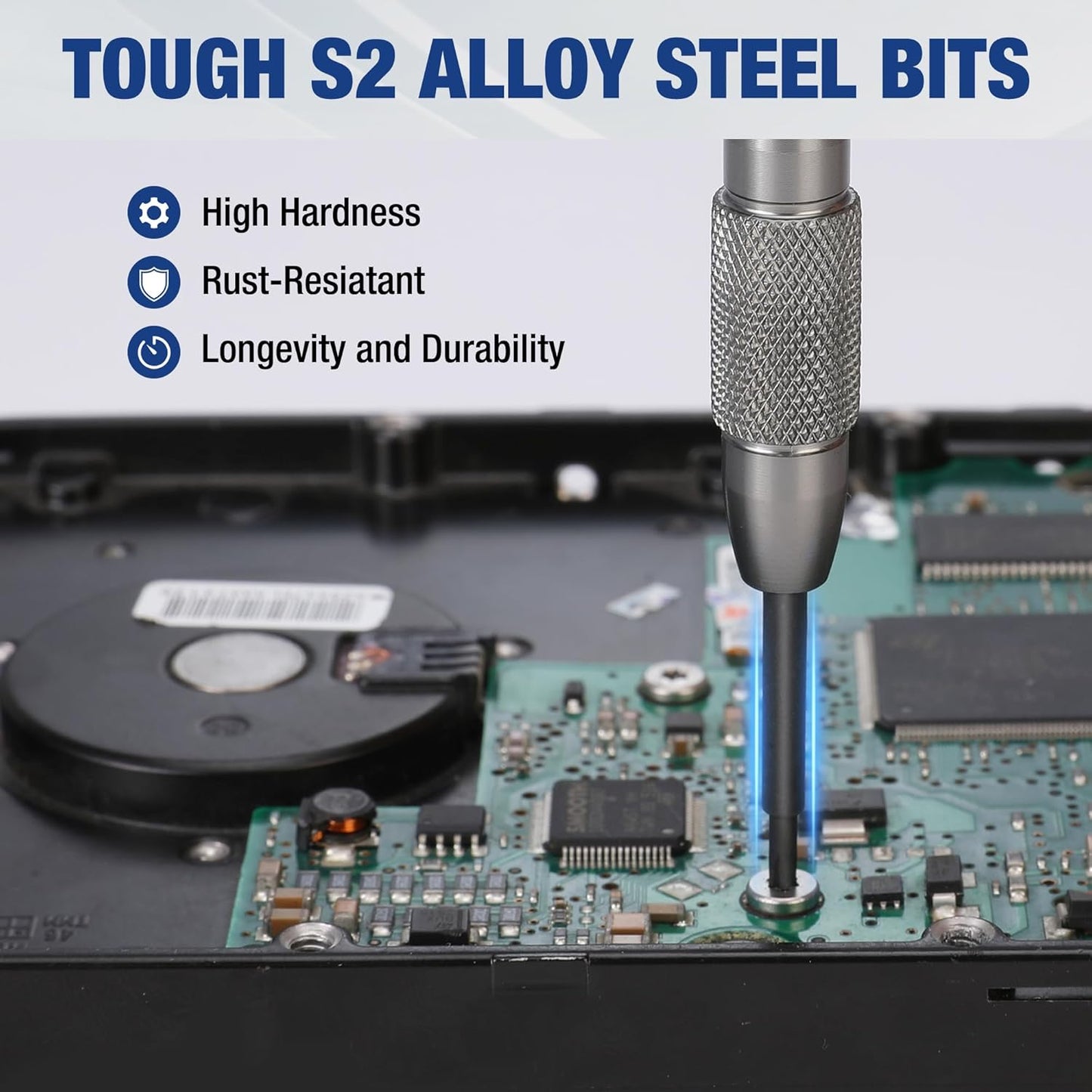 WORKPRO 6-Piece Magnetic Screwdriver Set, S2 Alloy Steel, 3 Phillips and 3 Slotted Tips Small Screwdriver Repair Tool Kit, Good for Phone, Computer, Watch, Eyeglass, Electronic