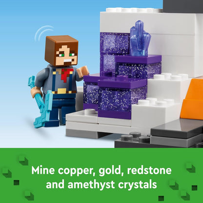 LEGO Minecraft The Badlands Mineshaft Video Game Toy, Mining Exploration Set with Minecraft Minifigures, Birthday Gift for Boys and Girls, Action Packed Minecraft Toy for Kids Ages 8 and Up, 21263