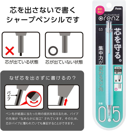 Pentel Core Not Break Mechanical Pencil, Soda Blue (XPP505-GS)