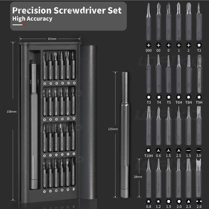 HEARTHFUN Precision Screwdriver Set,Eyeglass Repair kit,Magnetic Screwdrivers Torx,Pentalobe,Triwing Flathead,Phillips All in One Tools Set for iPhone,Switch,Camera,Phone Screen,Watch,Mac,ps4,Xbox one