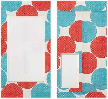 Midori 86762006 Letter Set, Rattle, 5 Size Envelopes, Geometric Pattern
