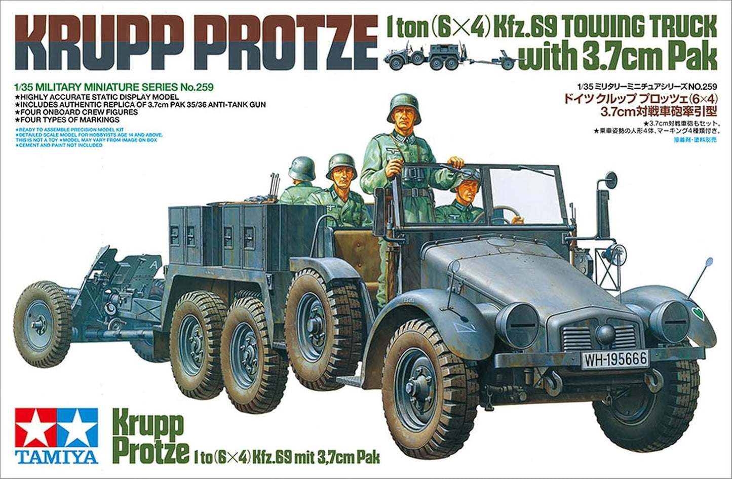 Tamiya Models Krupp Protze Towing Truck with 37mm Pak Model Kit