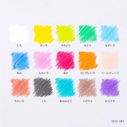 Pentel GCG1-12P3 Elementary School Colored Pencils, 12 Colors + 3 Colors