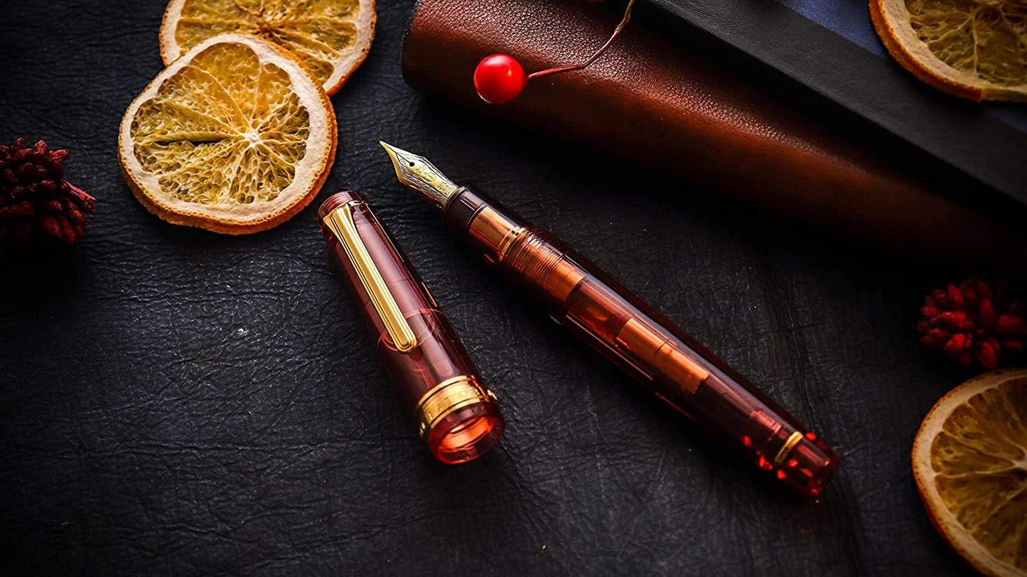 WANCHER Exclusive Sailor Original Professional Gear Hawaiian Ripe 21K Gold Fountain Pen [One-char Special Production] (F, Fine)