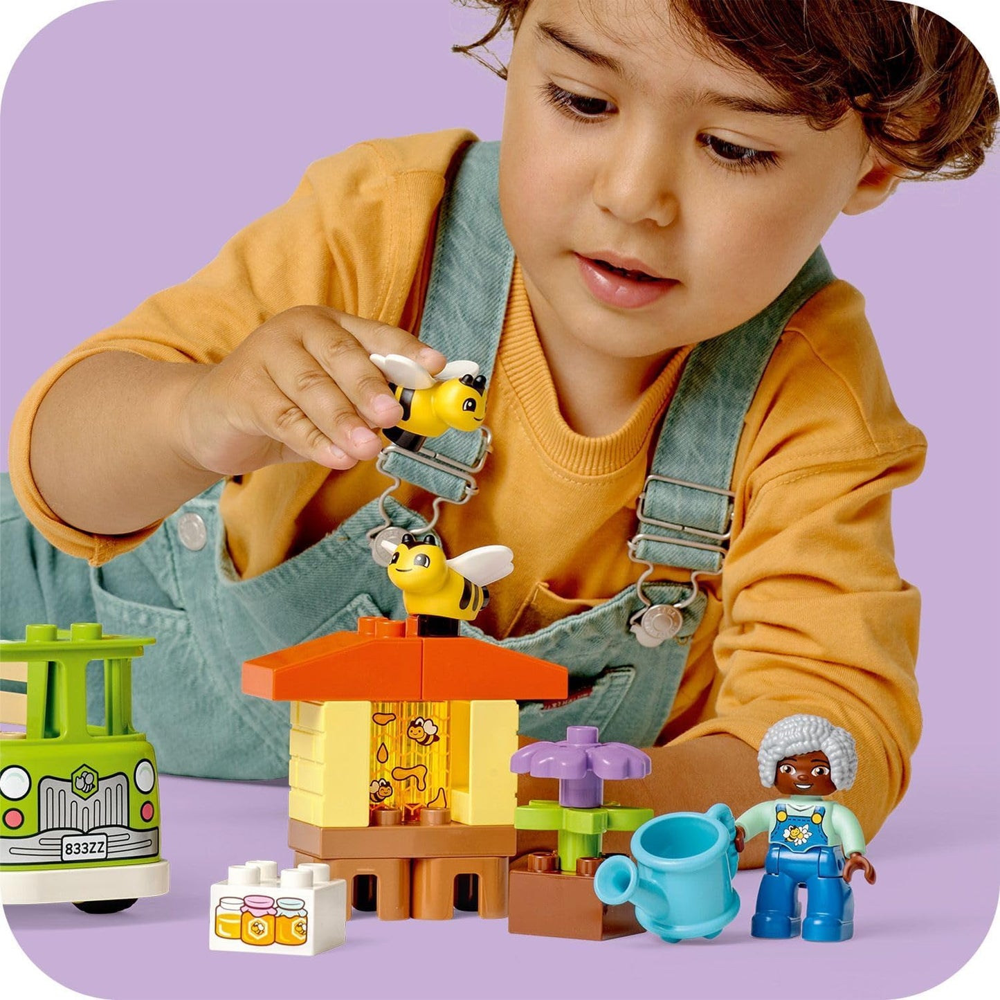 LEGO My City Duplo Bee Care and Beehives, Educational Toy for Boys and Girls, 2 Bee Figures and Truck, Construction Set, Easter Gift for Boys and Girls Ages 2 and Up 10419