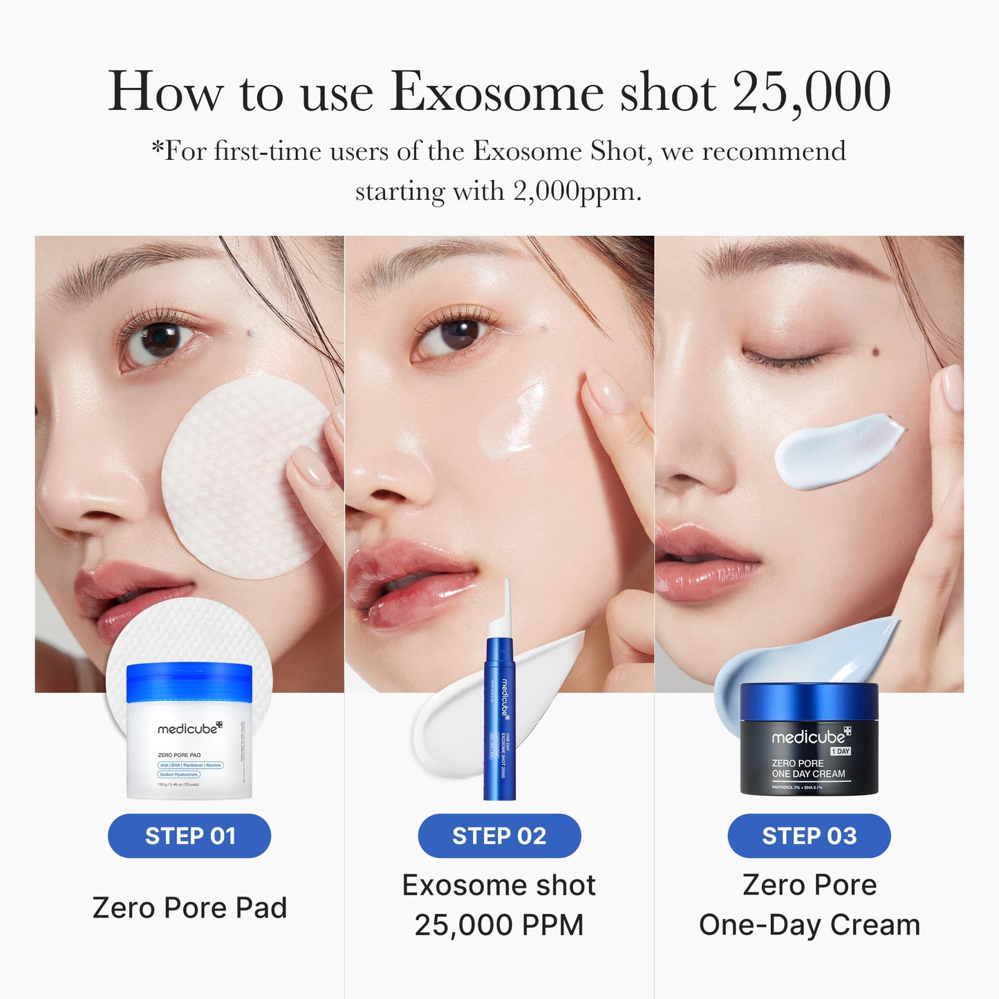 Medicube Exosome Shot 25000ppm Serum, Korean Skincare for Pores