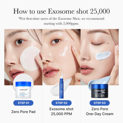 Medicube Exosome Shot 25000ppm Serum, Korean Skincare for Pores