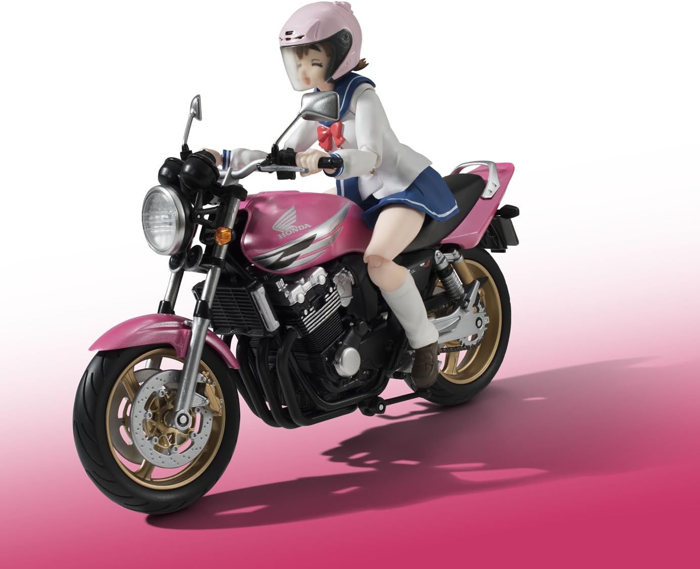 Bandai Tamashii Nations S.H. Figuarts Hane Sakura (Uniform) & CB400 Super Four "Bakuon!!" Action Figure