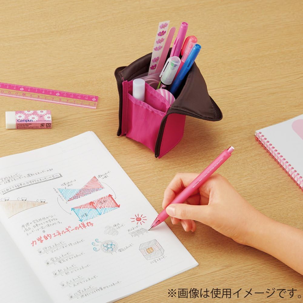 KOKUYO NEO CRITZ Pen Case (Regular, Pink Dot x Pink)