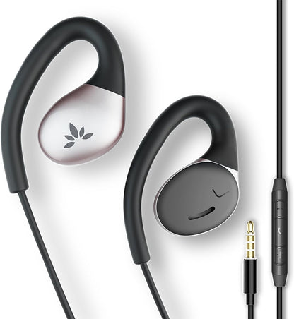 Avantree Resolve - AUX 3.5mm Wired Open-Ear Earbuds & in-Line Volume Control, Designed for Small - Medium Ears, Compatible with Traditional 3.5mm AUX Phones Tablets PC, Corded Headphones with Ear Hook