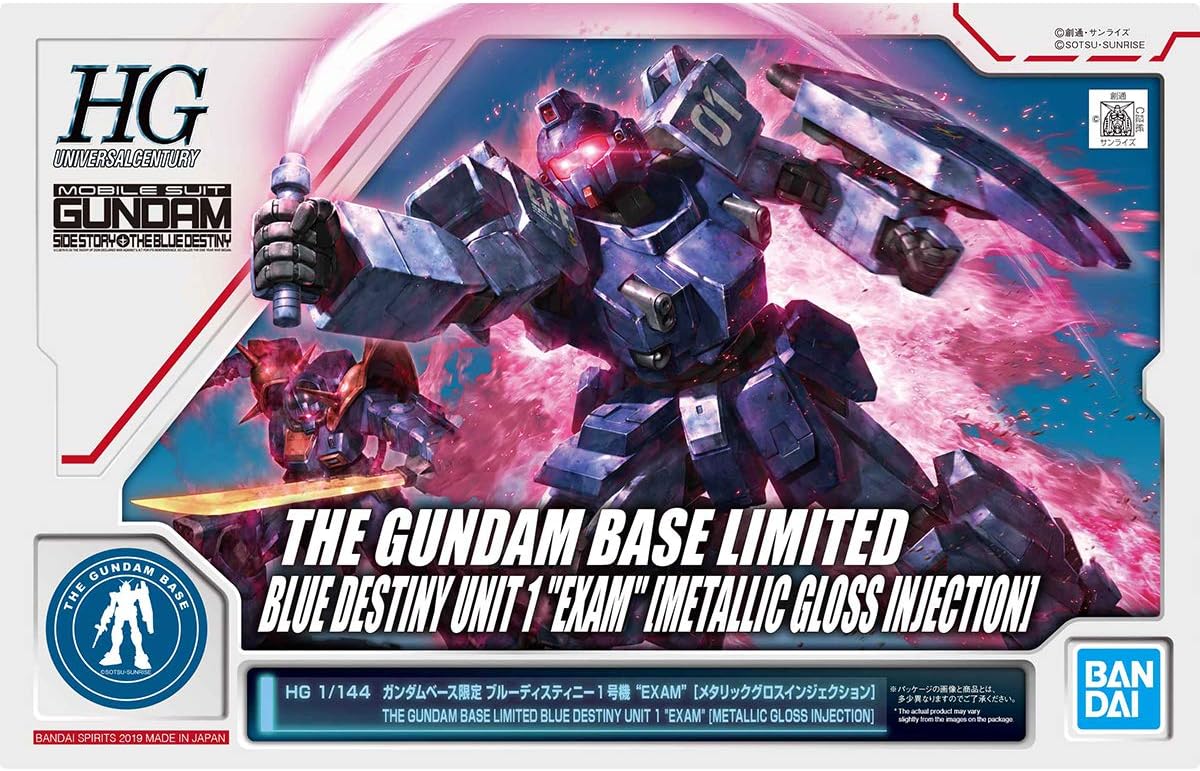 Bandai HGUC 1/144 The Gundam Base Limited Blue Destiny Unit 1"EXAM [Metallic Gloss Injection] Model kit
