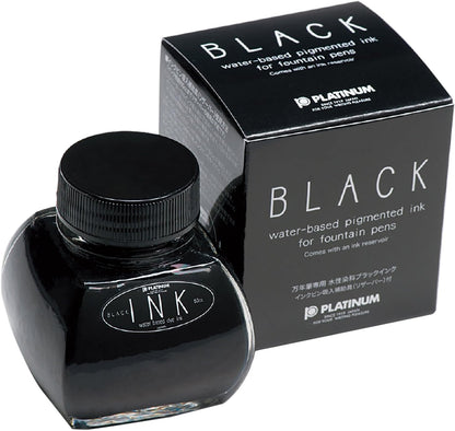 PLATINUM Fountain Pen Ink Bottle 60ml Black