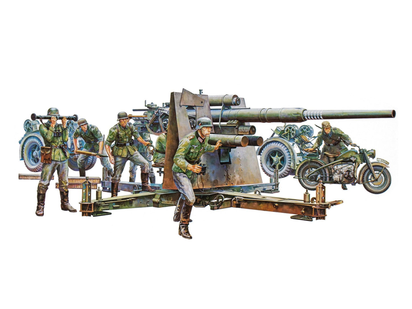 Tamiya 1/35 Military Miniature Series No. 17 German Army 88mm Gun Plastic Model 35017
