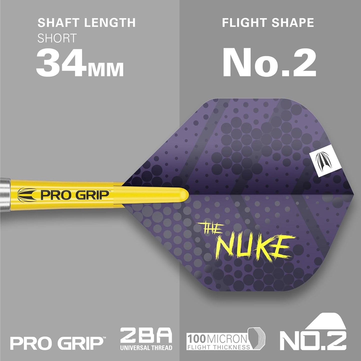 TARGET Darts Luke Littler Brass Steel Tip Darts Set ??? 22G Steel Tip Dart, The Nuke Player Edition Dart Set, Dart Flights, Shafts & Dart Case Included | Professional Dart Accessories