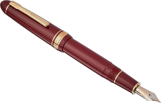 PLATINUM Fountain Pen President #10 Burgundy and Gold- PTB20000P - M, main image