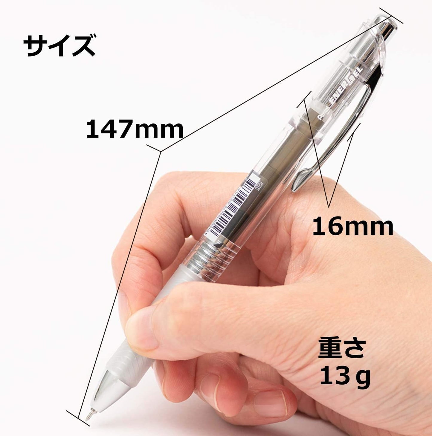 Pentel XBLN75TL-A EnerGel Ballpoint Pen, 0.5mm, Black